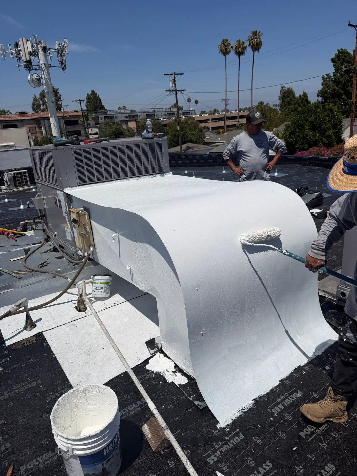 Ductwork transition to a rooftop package unit