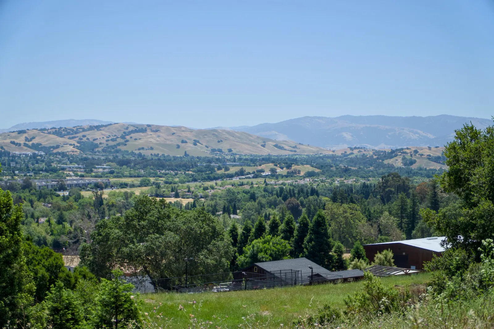 A view of a mountain range from a distance