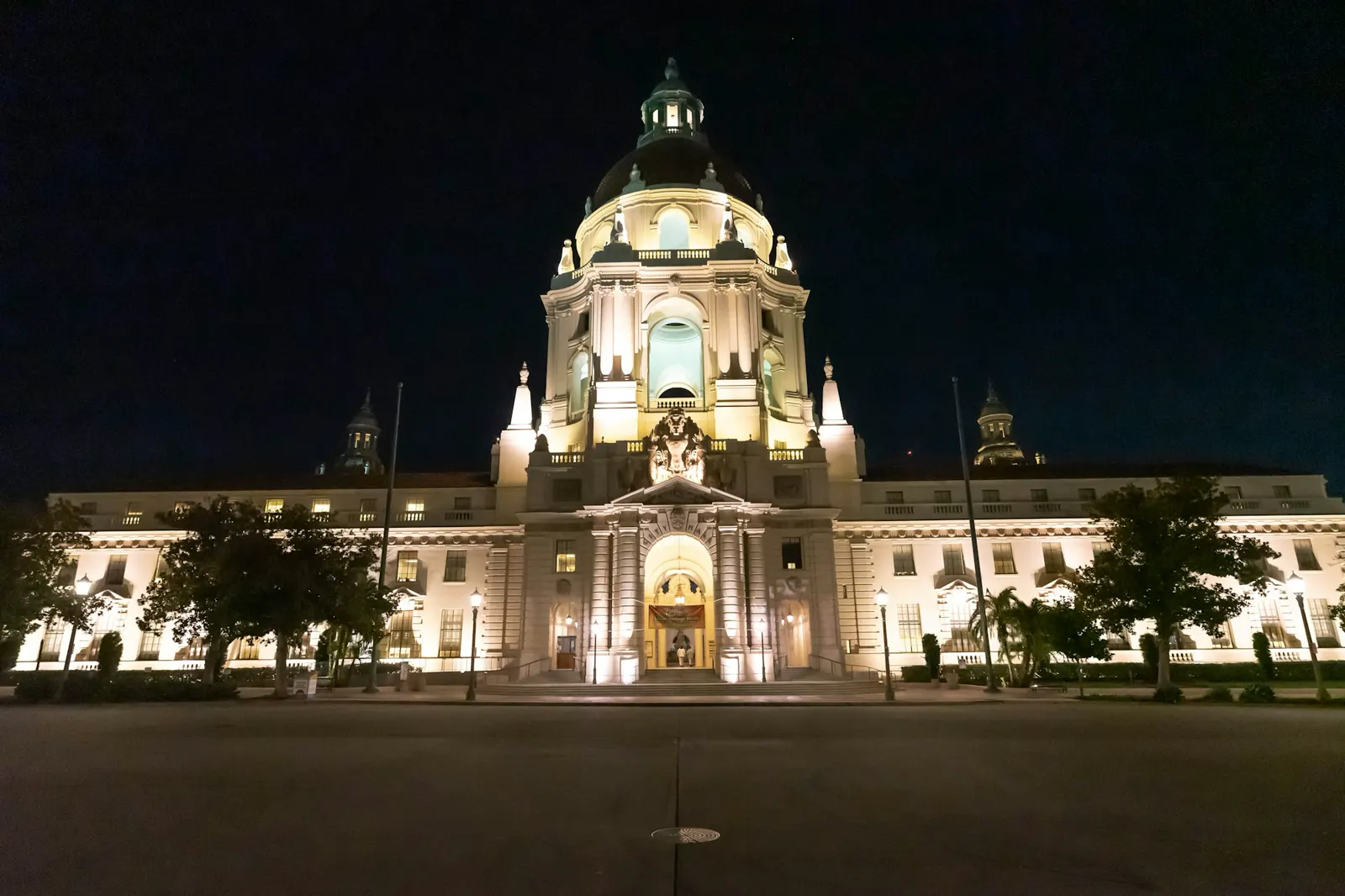 Pasadena City Hall at night