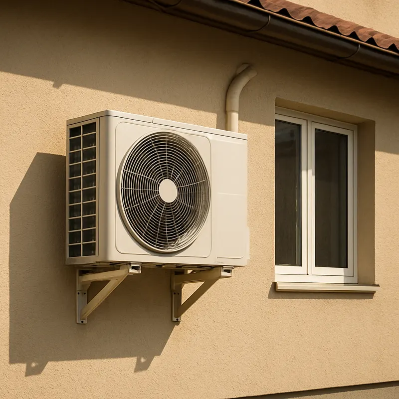 Warm air coming from a ceiling register while the air conditioner runs