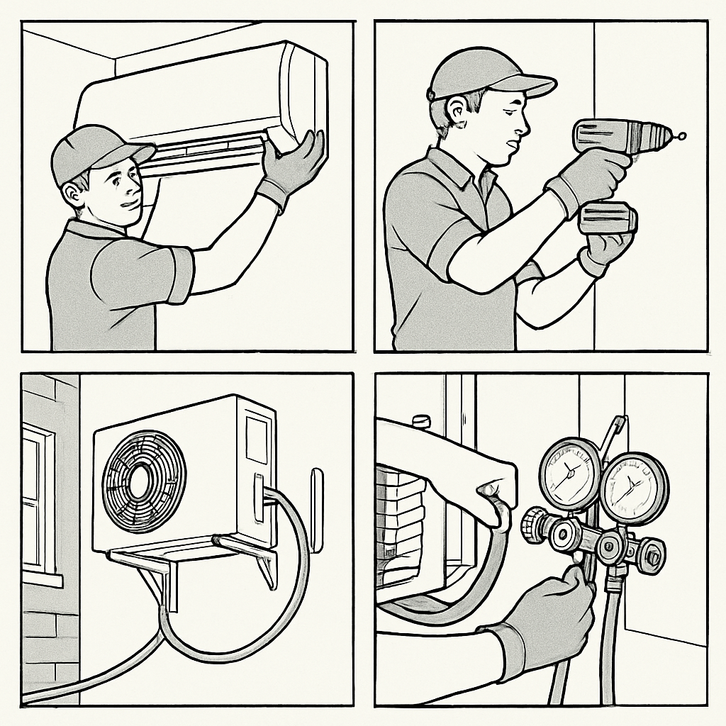 AC unit installation process and Costs of AC Replacement