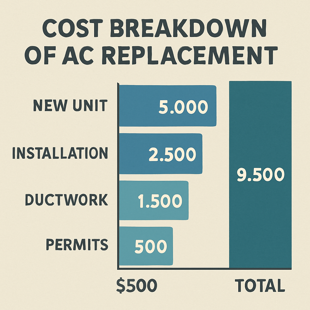 Cost breakdown of AC replacement
