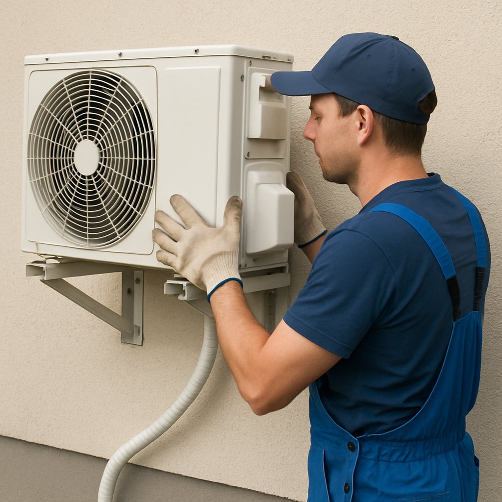 Air conditioning unit installation