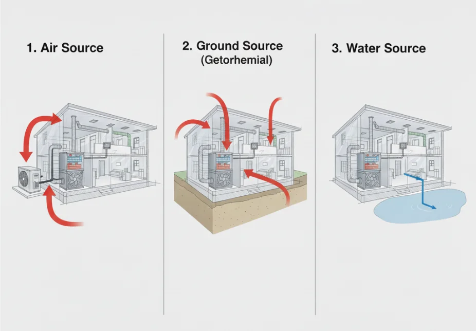 Types of heat pumps